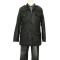 Prestige Black Genuine Lambskin Leather 3/4 Length Coat With Zippers Led -101